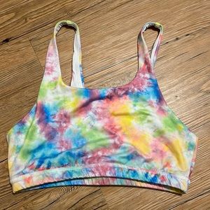 Fleo Tie-Dye Sports Bra in Rainbow Colors